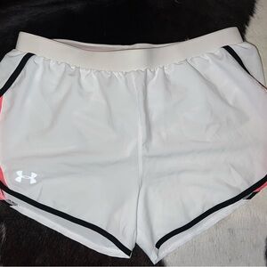 LG White and Black Athletic Shorts Lightweight Design